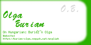 olga burian business card